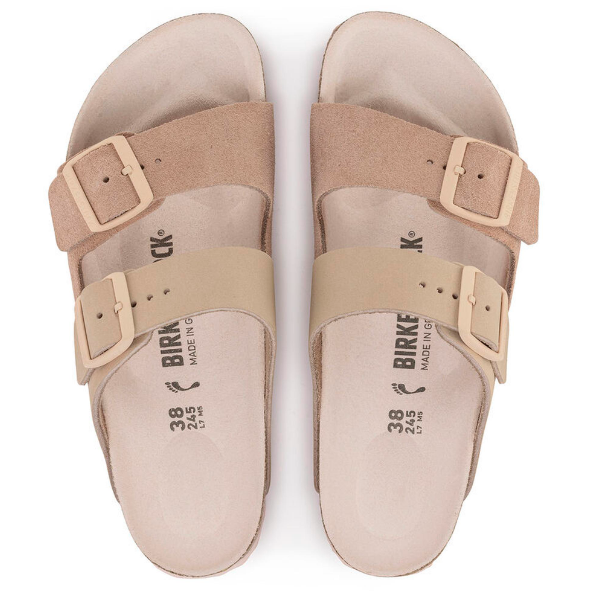 Birkenstock Arizona Split Nubuck Leather Light Rose Sandals
