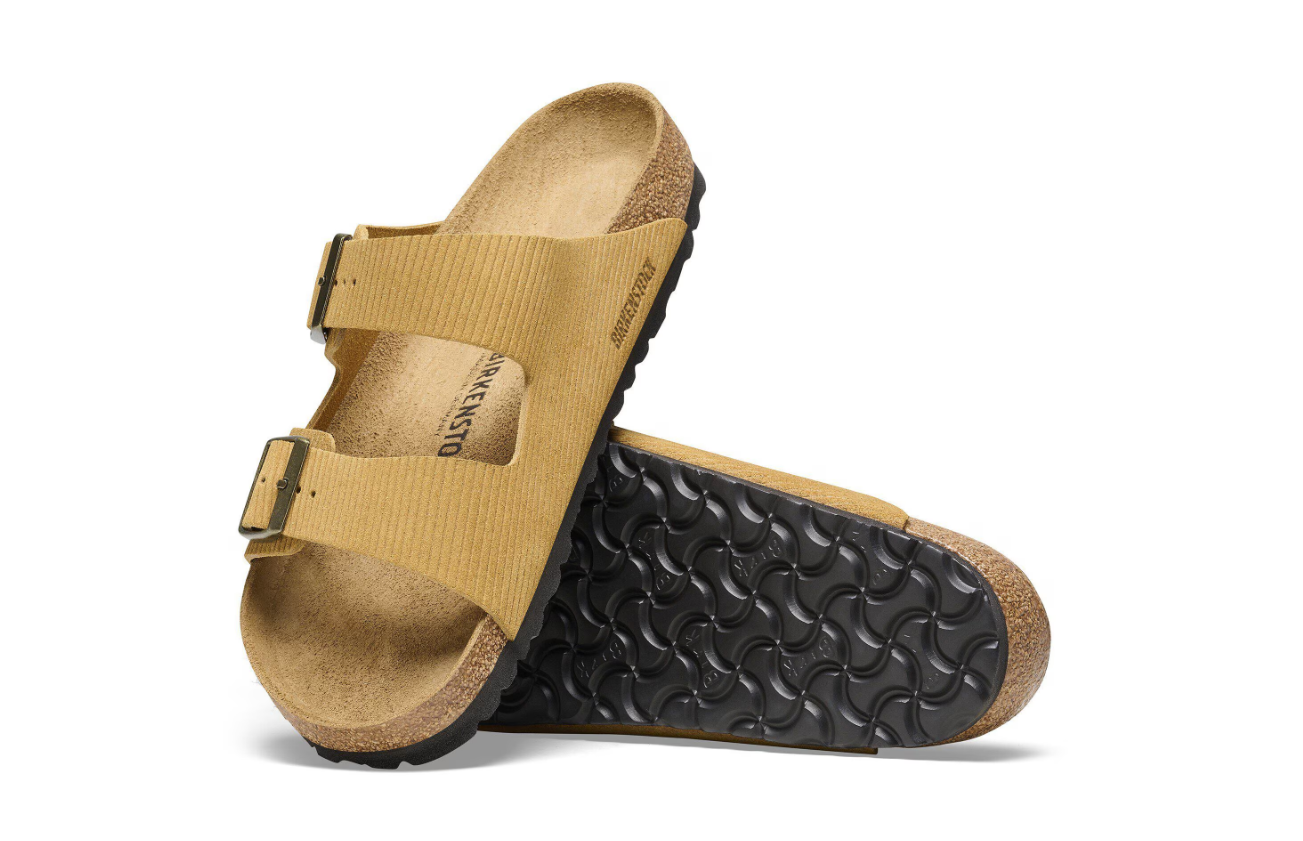 Birkenstock Arizona Suede Embossed Corduroy Cork Brown