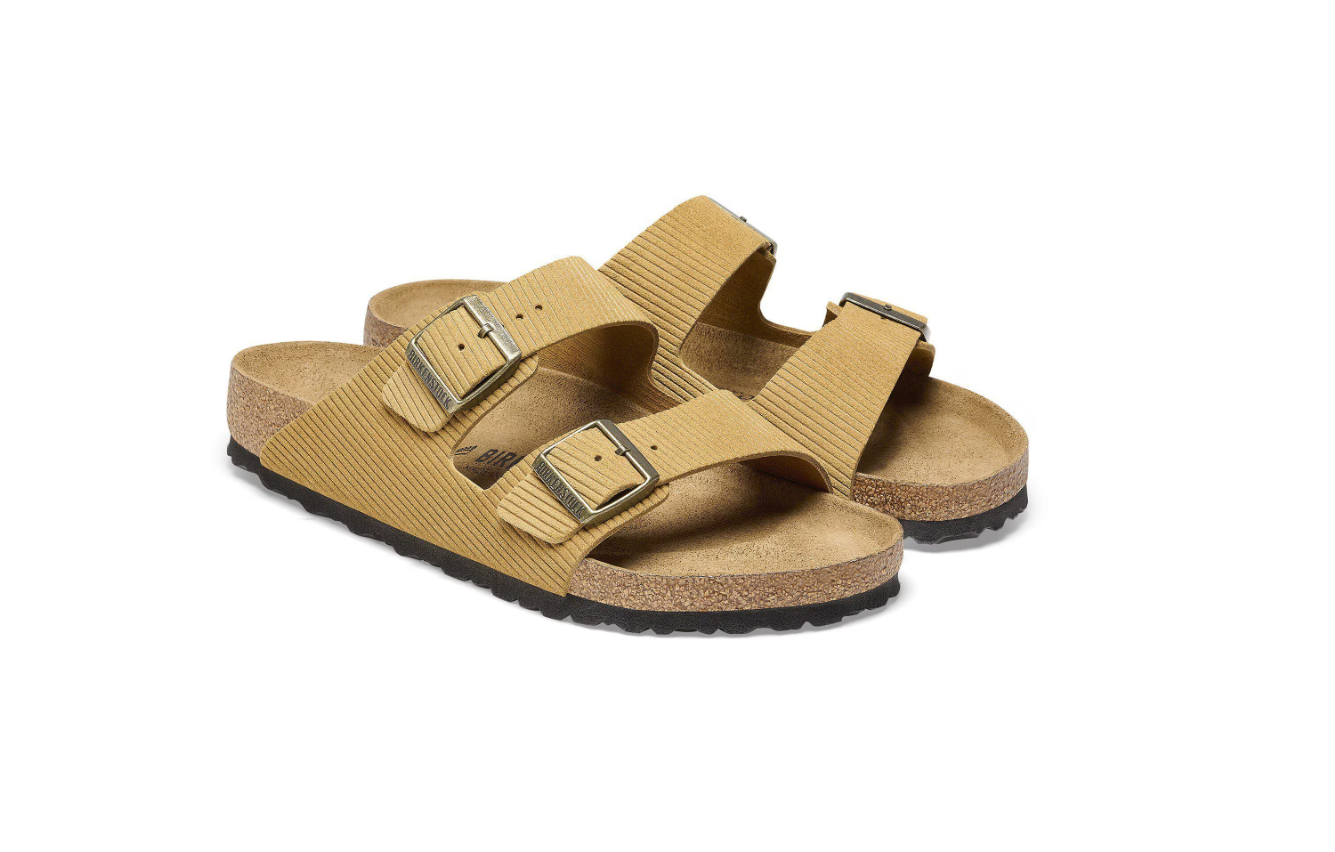 Birkenstock Arizona Suede Embossed Corduroy Cork Brown