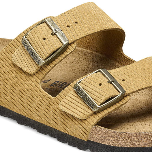 Birkenstock Arizona Suede Embossed Corduroy Cork Brown