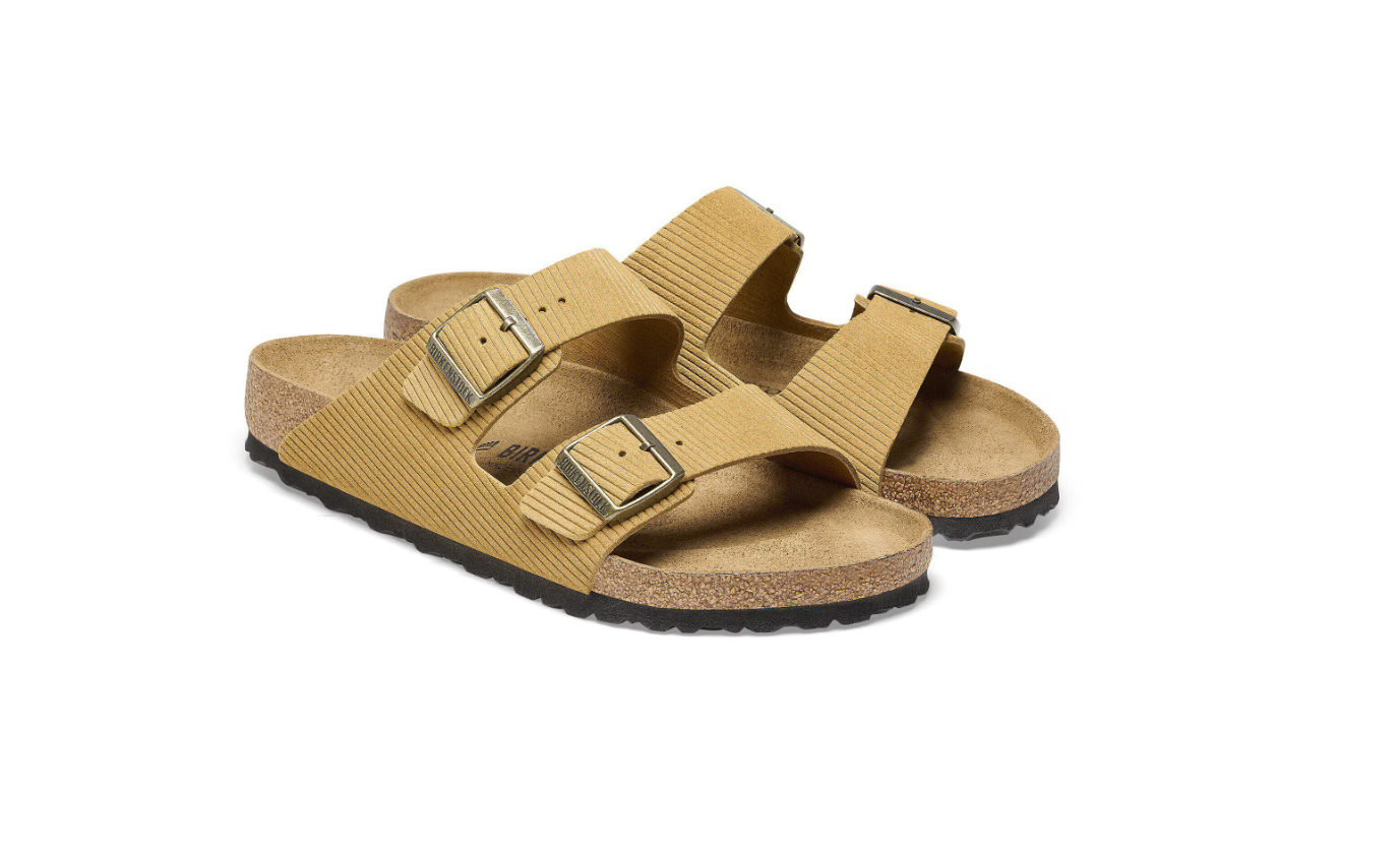 Birkenstock Arizona Suede Embossed Corduroy Cork Brown