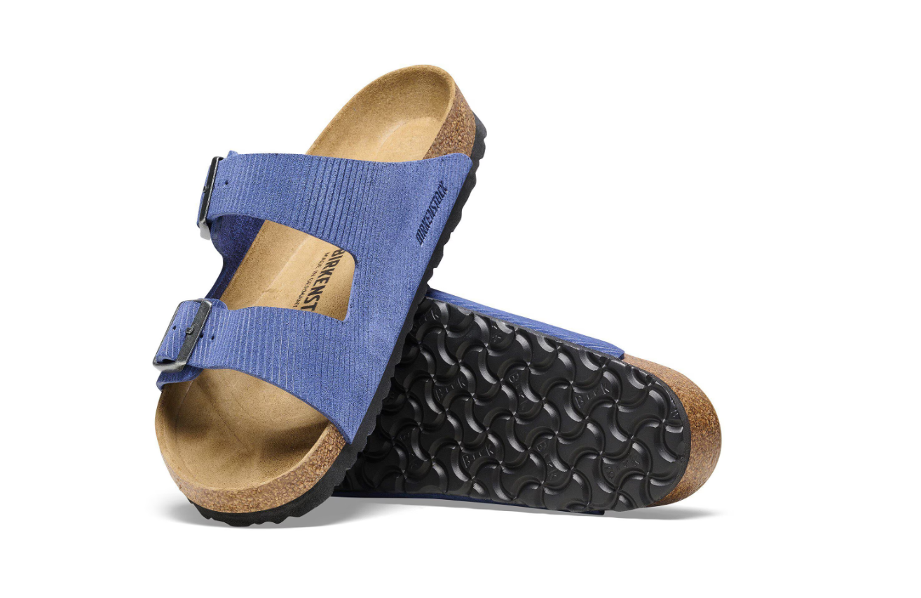 Birkenstock Arizona Suede Embossed Corduroy Indigo Sandal