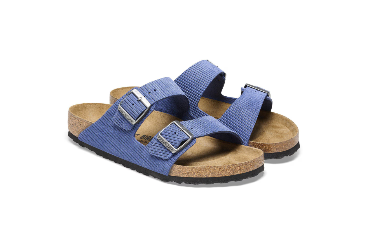 Birkenstock Arizona Suede Embossed Corduroy Indigo Sandal