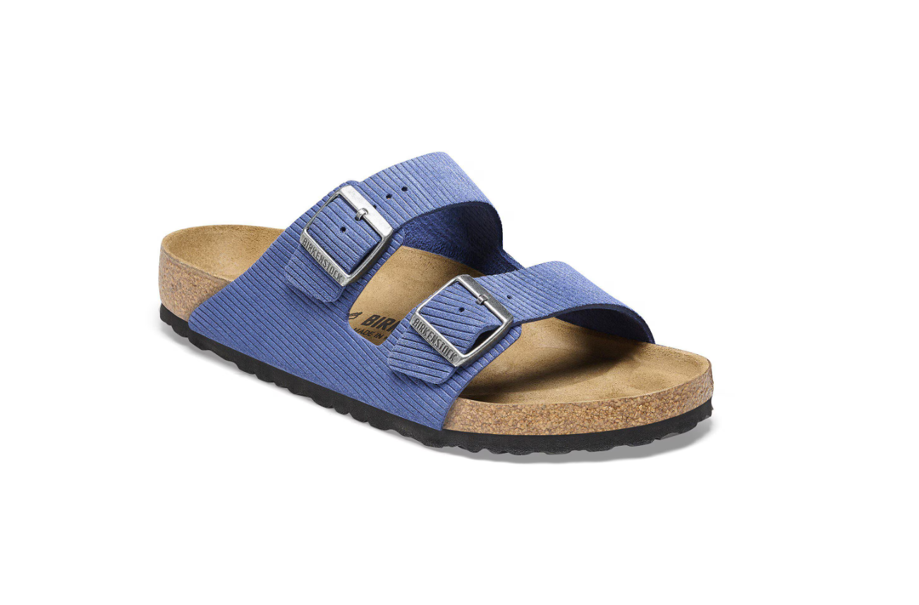Birkenstock Arizona Suede Embossed Corduroy Indigo Sandal
