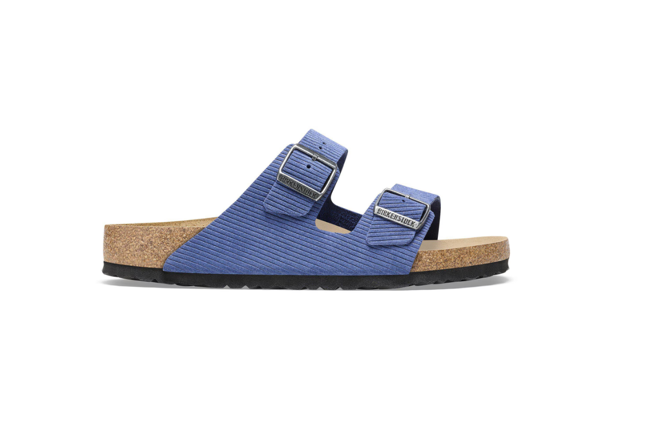 Birkenstock Arizona Suede Embossed Corduroy Indigo Sandal