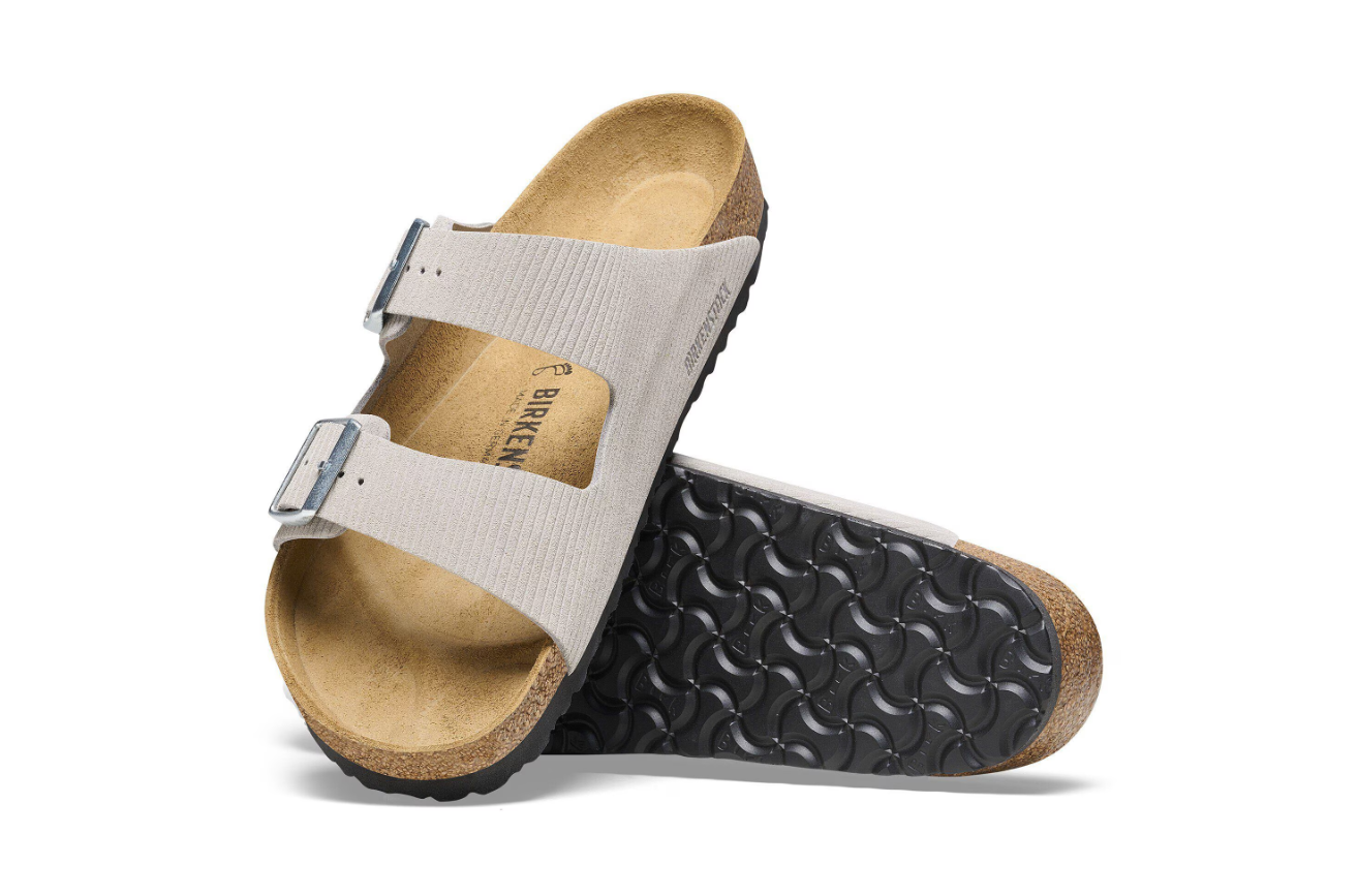 Birkenstock Arizona Suede Embossed Corduroy Stone Coin Sandal