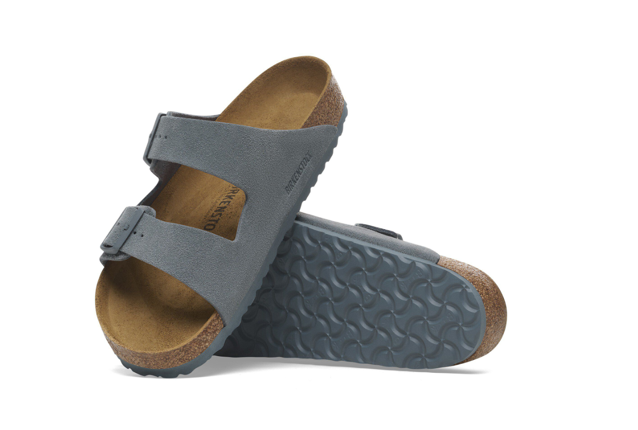 Birkenstock Arizona Suede Leather Basalt Gray Sandal