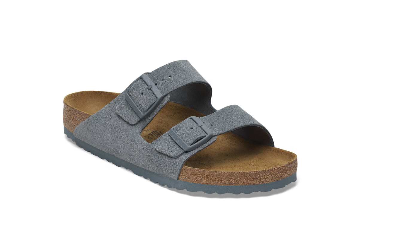 Birkenstock Arizona Suede Leather Basalt Gray Sandal