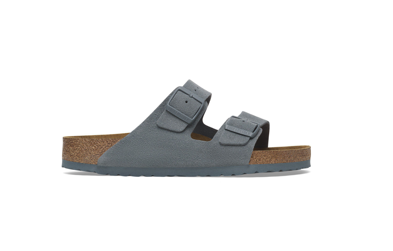 Birkenstock Arizona Suede Leather Basalt Gray Sandal