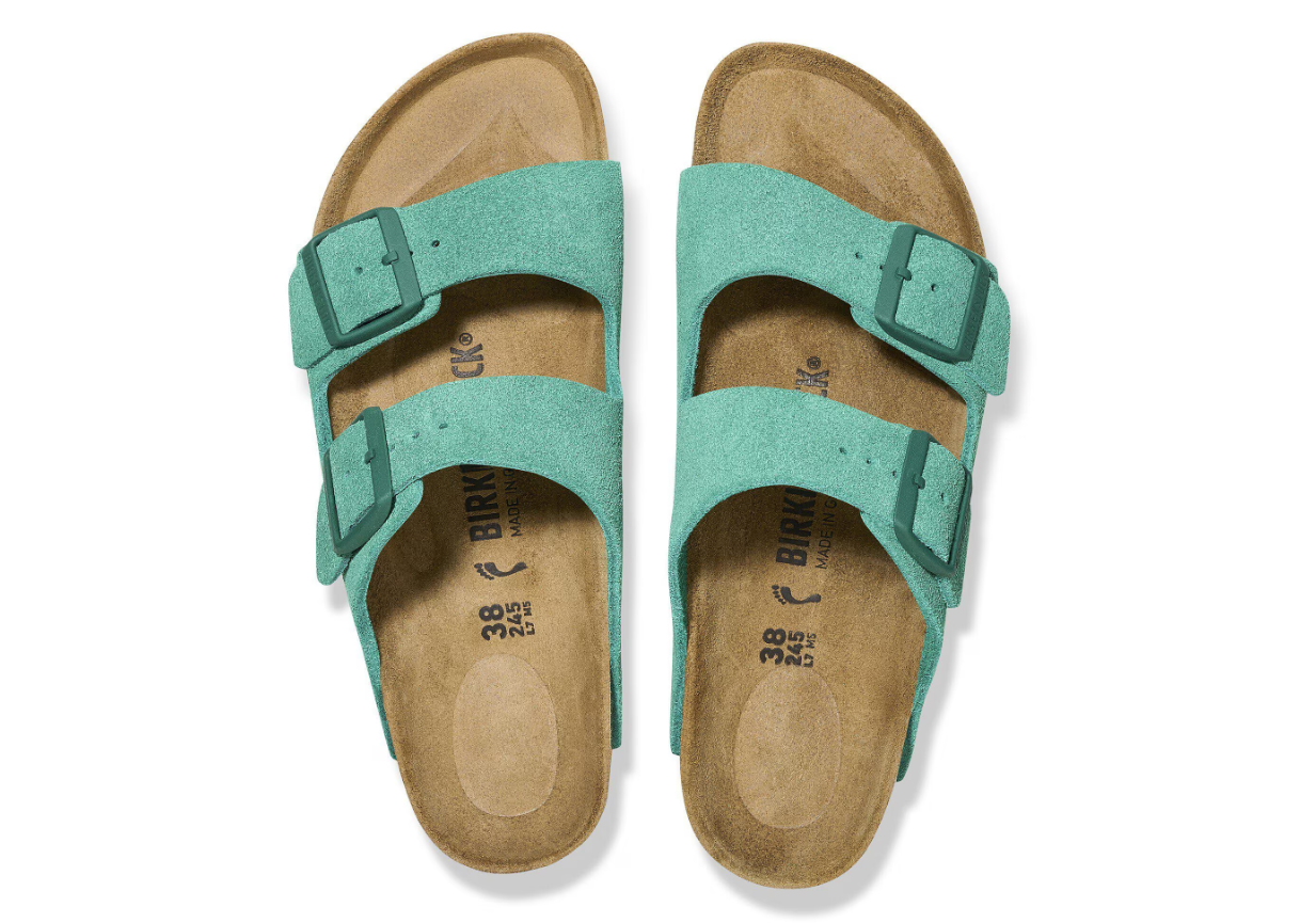 Birkenstock Arizona Suede Leather Digital Green