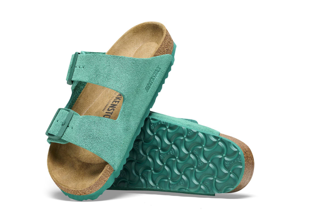 Birkenstock Arizona Suede Leather Digital Green