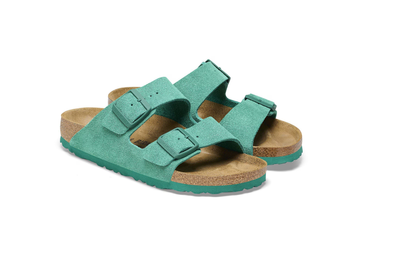 Birkenstock Arizona Suede Leather Digital Green