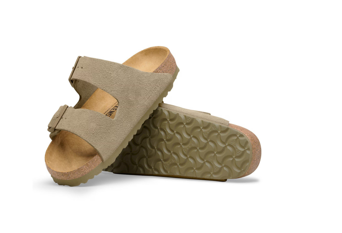 Birkenstock Arizona Suede Leather Faded Khaki