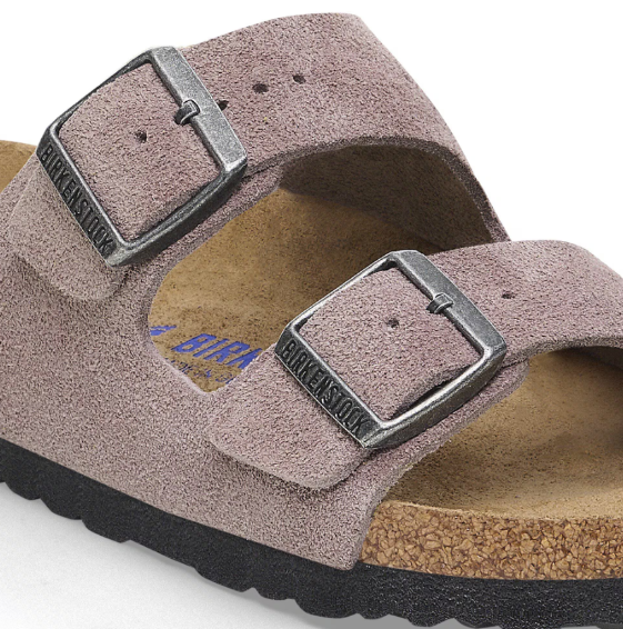 Birkenstock Arizona Soft Footbed Suede Leather Faded Purple