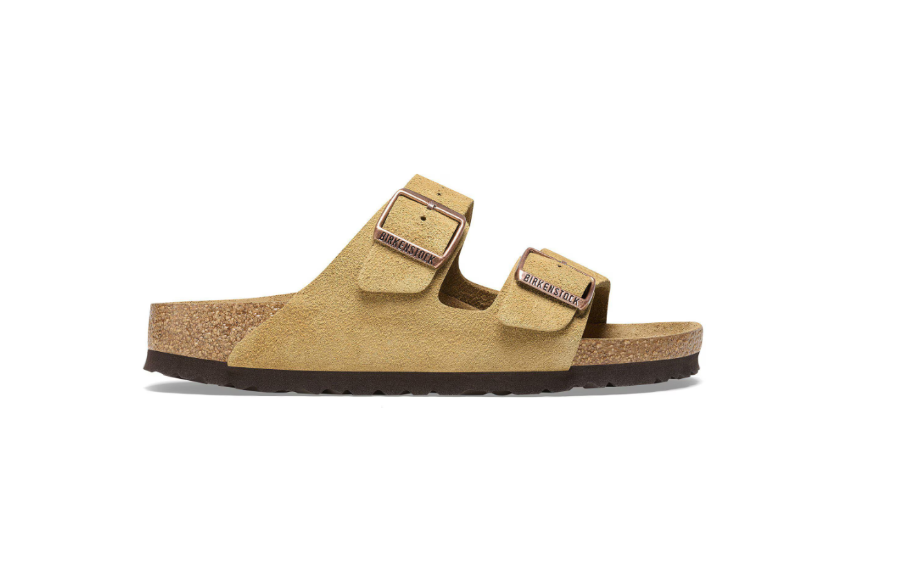 Birkenstock Arizona Suede Leather Latte Cream