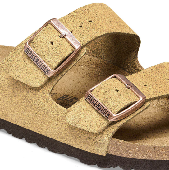 Birkenstock Arizona Suede Leather Latte Cream