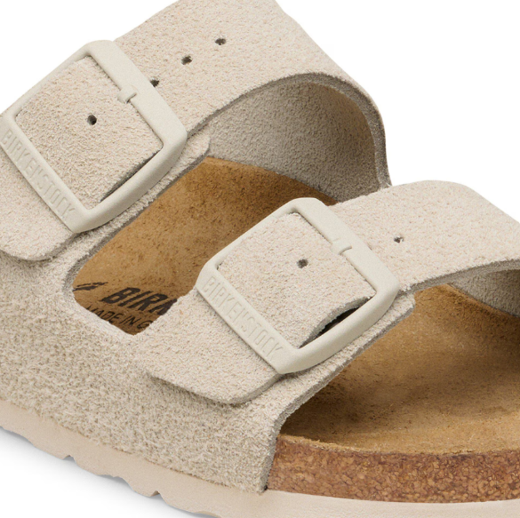 Birkenstock Arizona Suede Leather Sandals Oyster