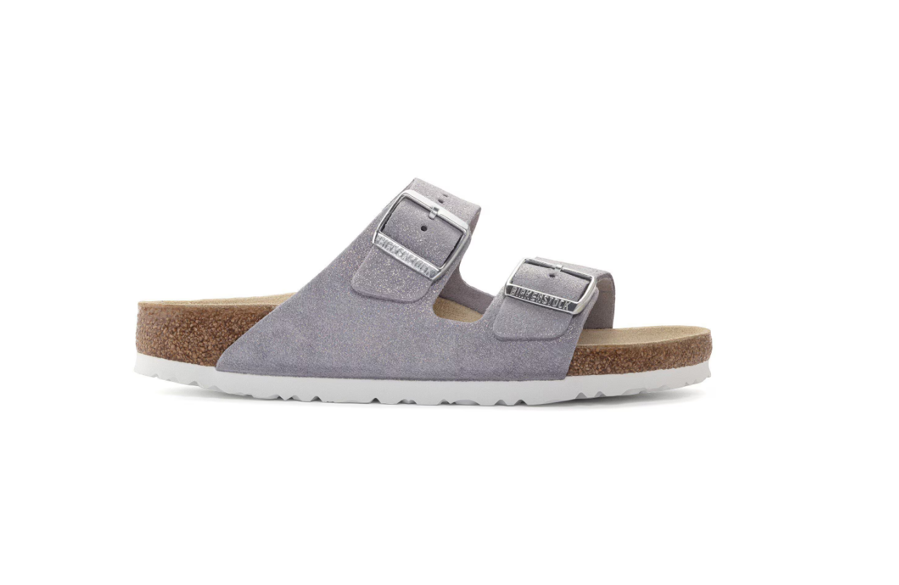 Birkenstock Arizona Shimmery Suede Leather Purple Fog