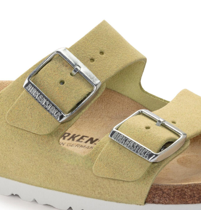 Birkenstock Arizona Suede Leather Shimmering Popcorn