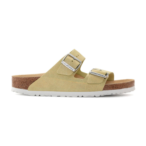 Birkenstock Arizona Suede Leather Shimmering Popcorn