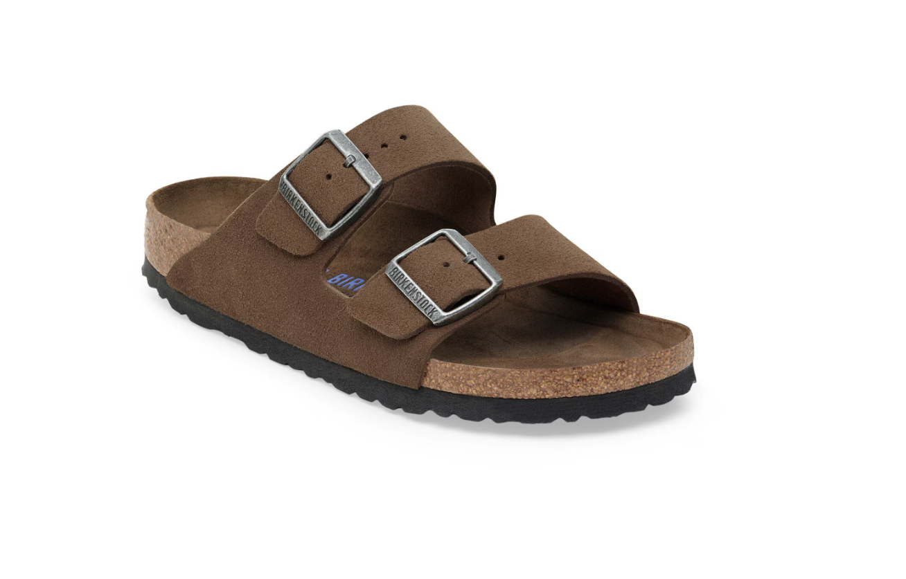 Birkenstock Arizona Soft Footbed Suede Leather Dark Tea Tonal