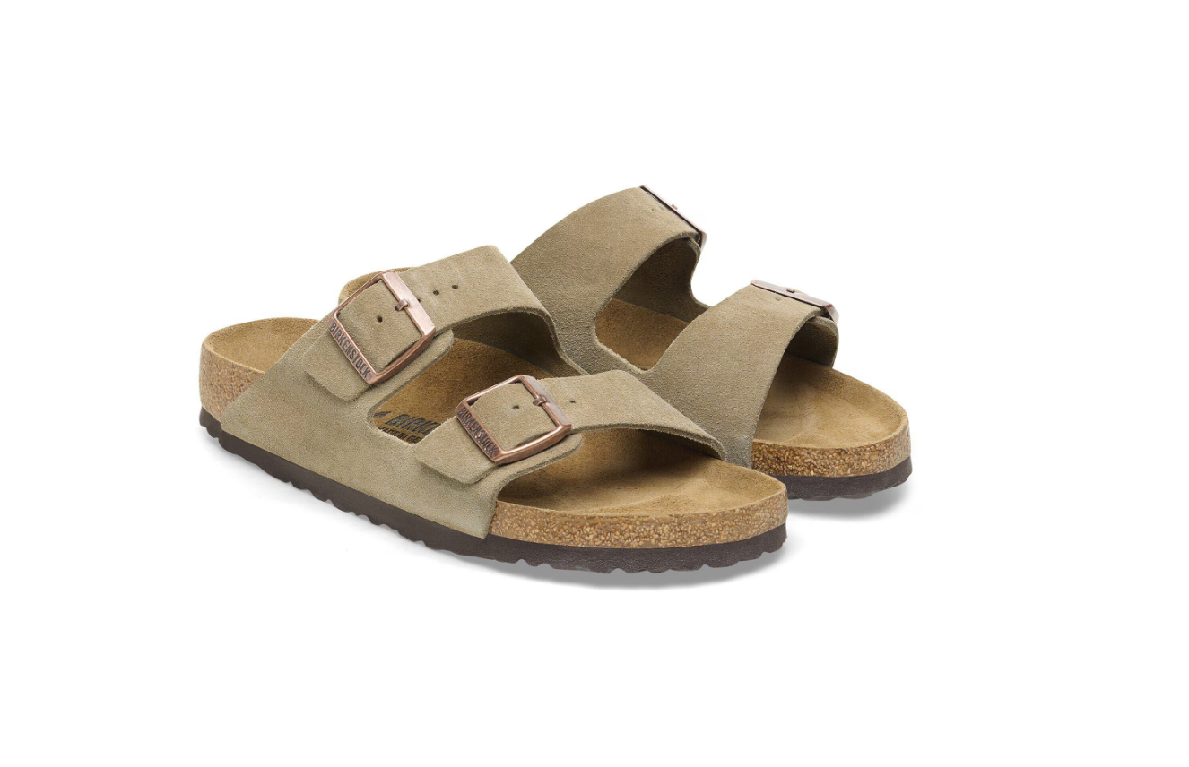 Birkenstock Arizona Suede Leather Taupe Sandals