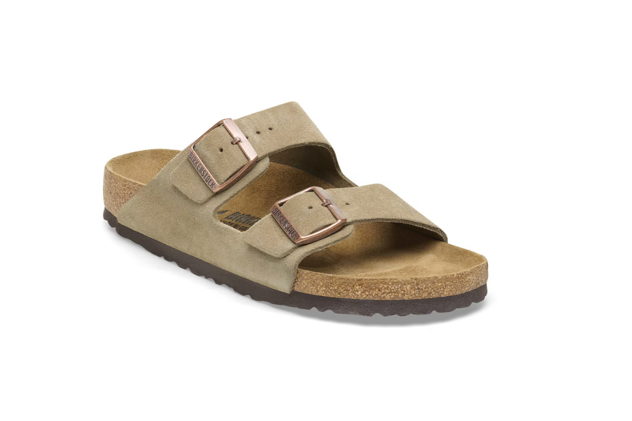 Birkenstock Arizona Suede Leather Taupe Sandals