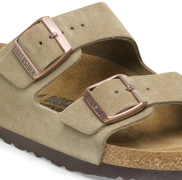 Birkenstock Arizona Suede Leather Taupe Sandals