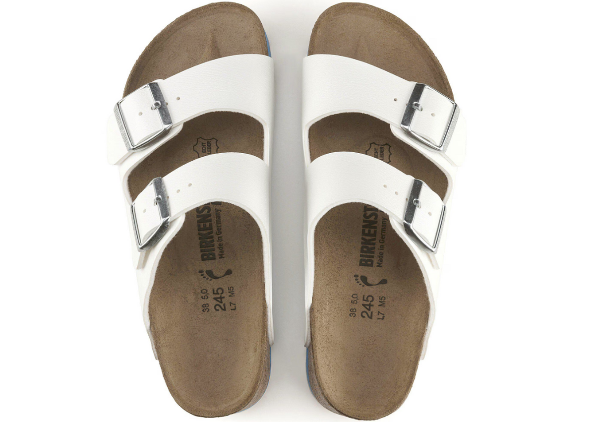 Birkenstock Arizona Super Grip Birko-Flor White