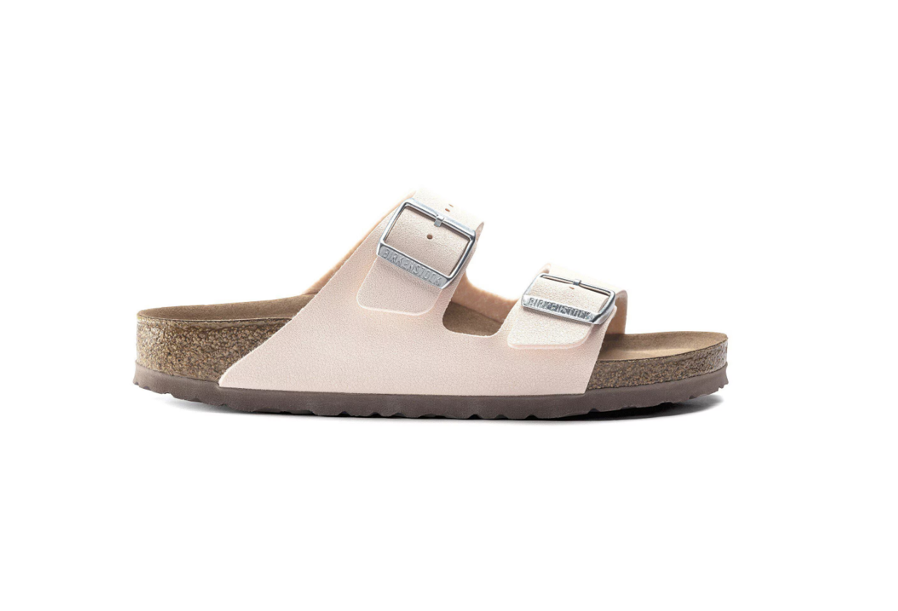 Birkenstock Arizona Vegan Birkibuc Light Rose Sandals