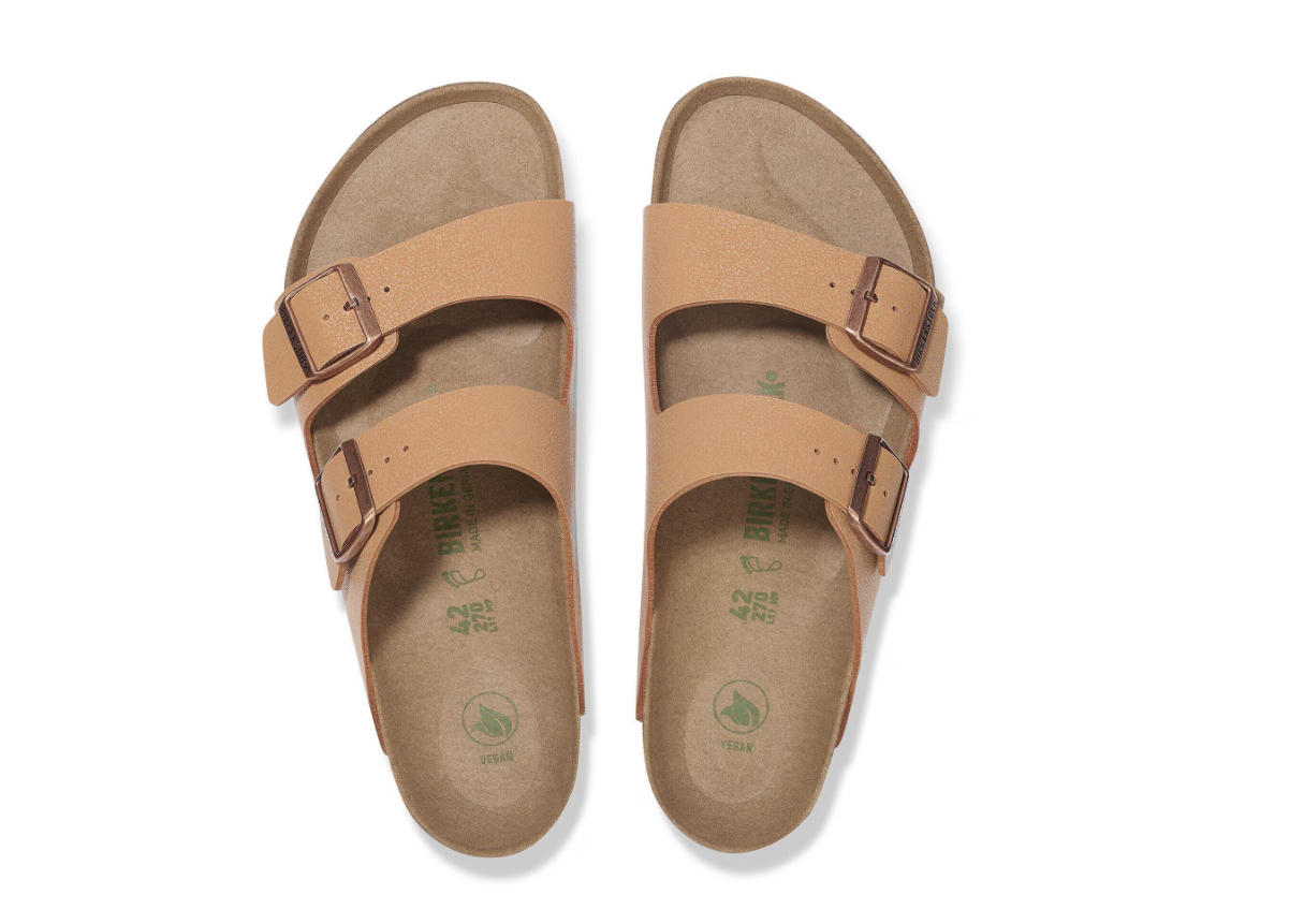Birkenstock Arizona Vegan Birkibuc Pecan Sandals