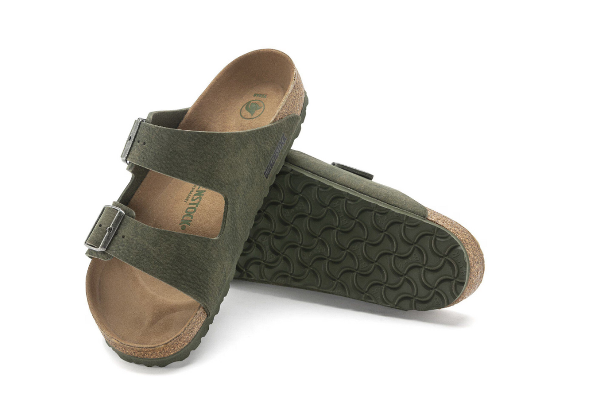 Birkenstock Arizona Vegan Desert Dust Thyme Synthetic Sandals - Thyme, Regular