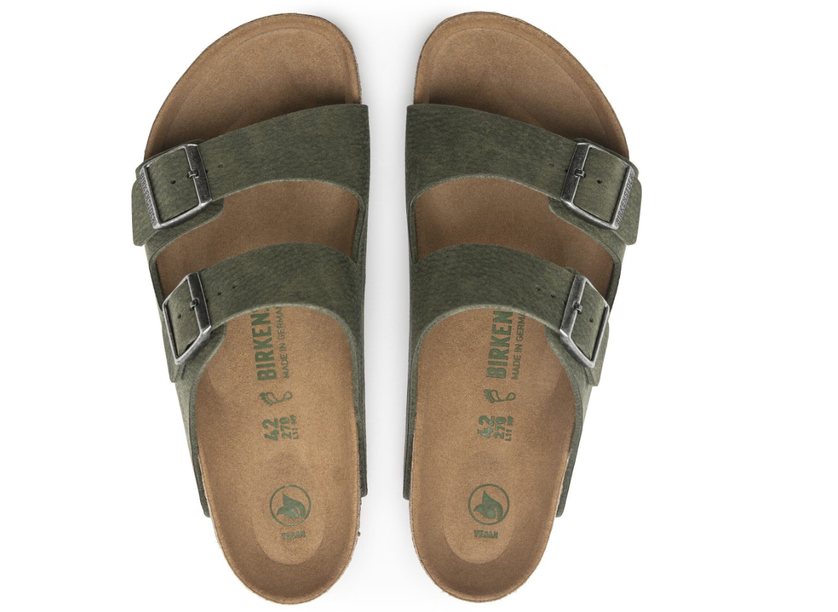 Birkenstock Arizona Vegan Desert Dust Thyme Synthetic Sandals - Thyme, Regular