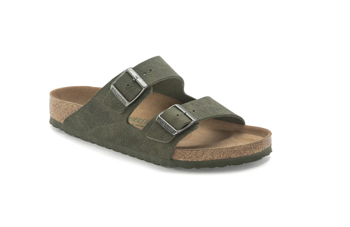 Birkenstock Arizona Vegan Desert Dust Thyme Synthetic Sandals - Thyme, Regular