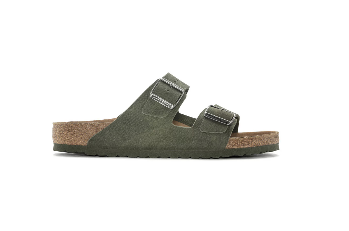 Birkenstock Arizona Vegan Desert Dust Thyme Synthetic Sandals - Thyme, Regular