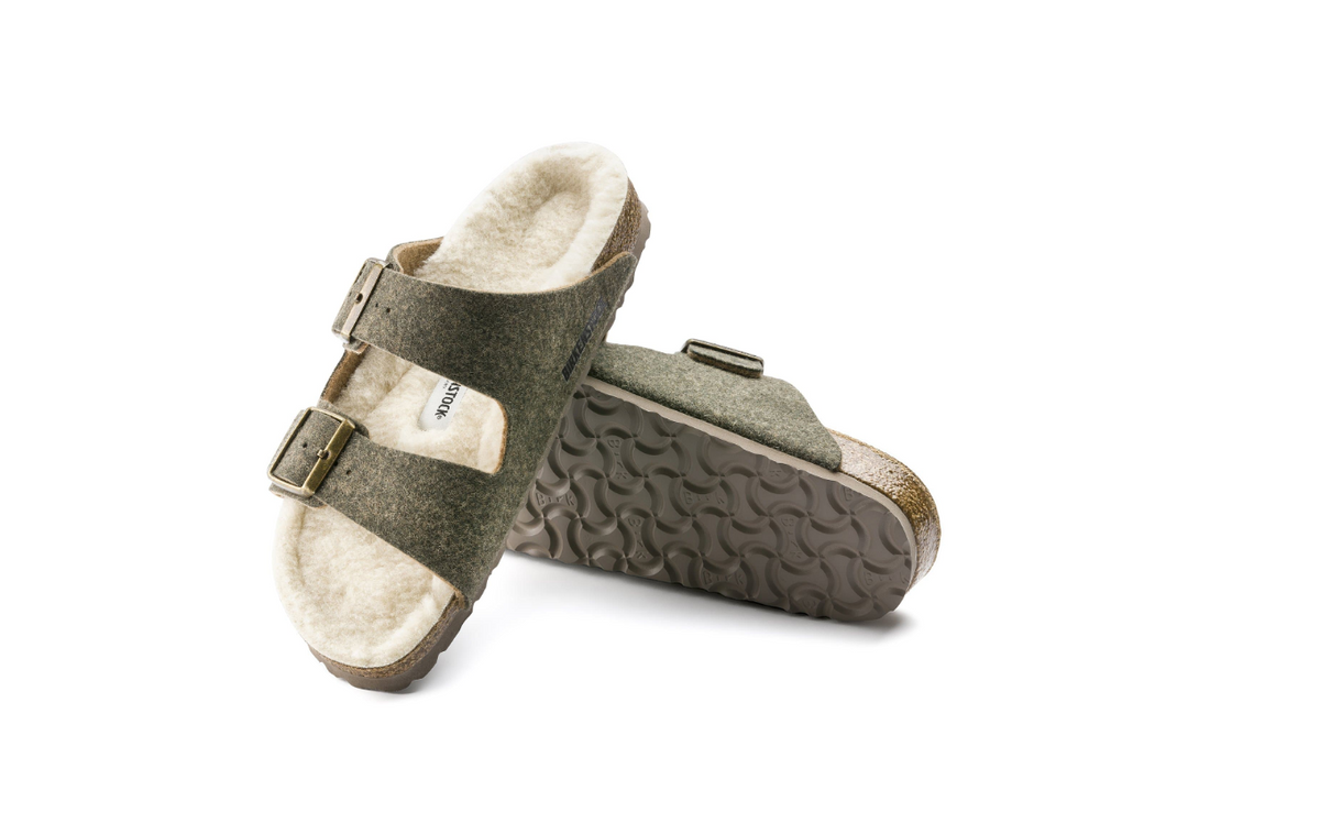 Birkenstock Arizona Wool Felt Doubleface Khaki
