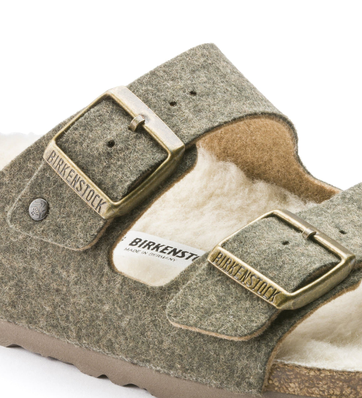 Birkenstock Arizona Wool Felt Doubleface Khaki