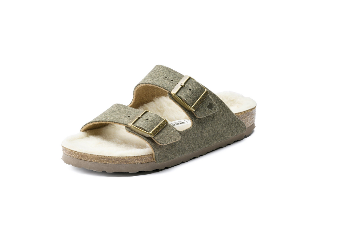 Birkenstock Arizona Wool Felt Doubleface Khaki