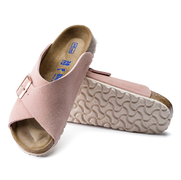 Birkenstock Arosa Soft Footbed Suede Leather Light Rose