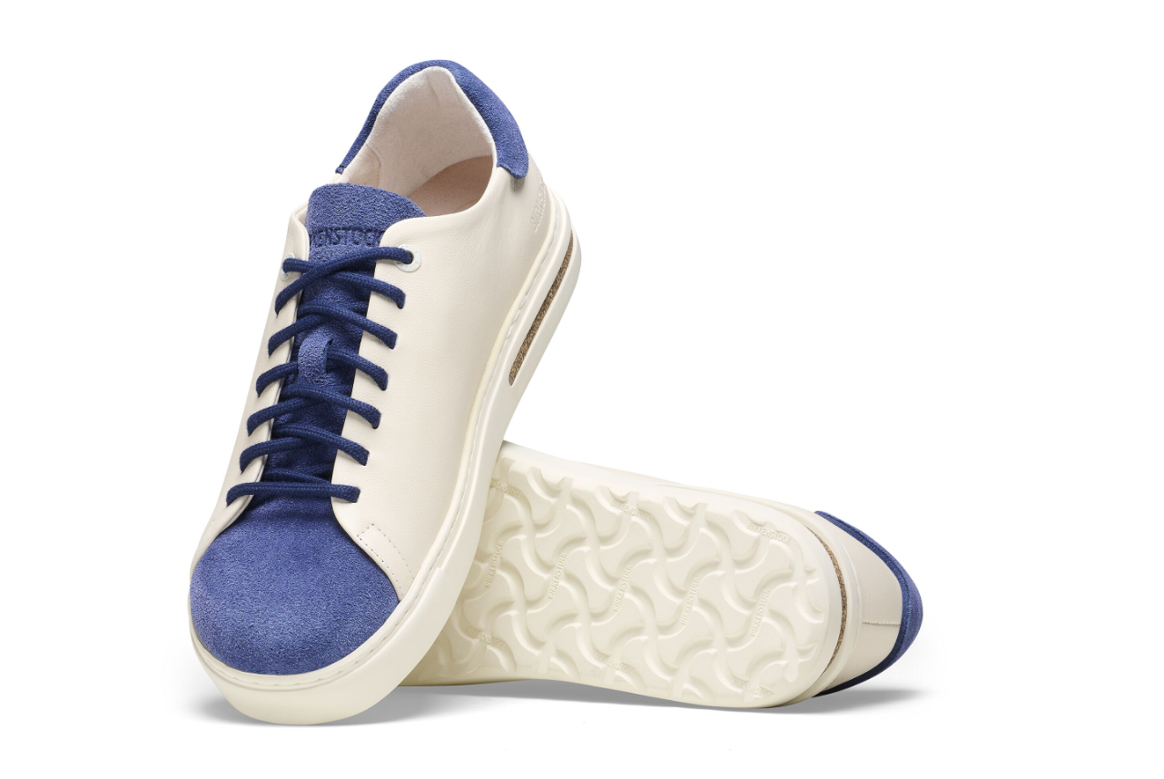 Birkenstock Bend Low Decon Pop Natural Leather Nubuck Indigo Blue/Eggshell