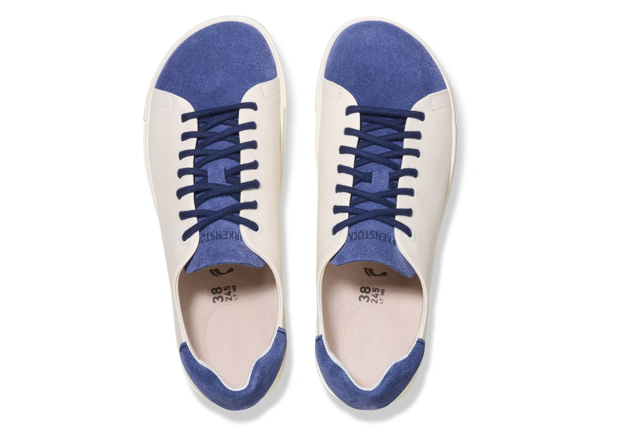 Birkenstock Bend Low Decon Pop Natural Leather Nubuck Indigo Blue/Eggshell