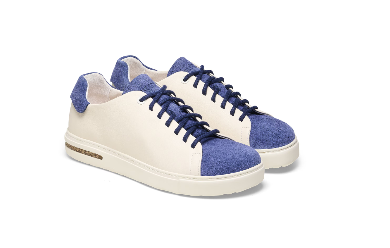 Birkenstock Bend Low Decon Pop Natural Leather Nubuck Indigo Blue/Eggshell