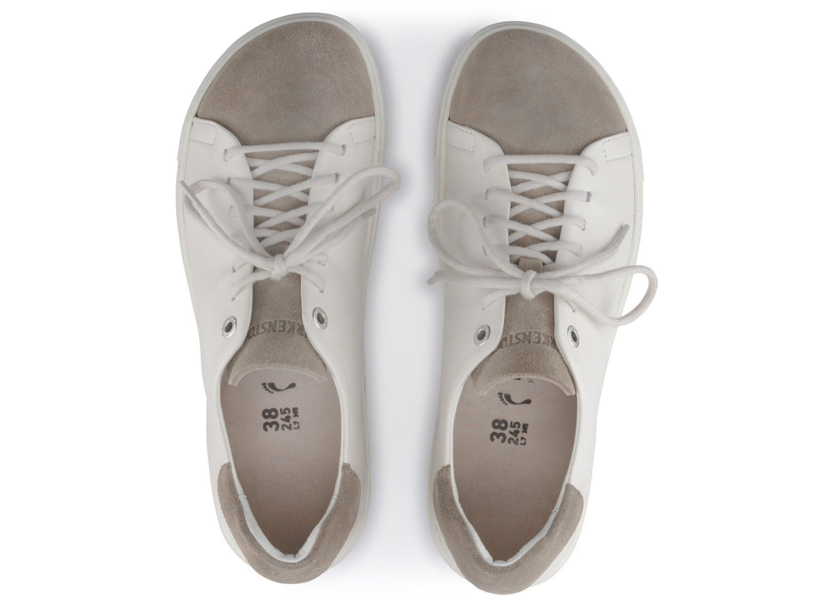 Birkenstock Bend Low Decon Pop Natural Leather Nubuck  - Taupe/Eggshell, Narrow
