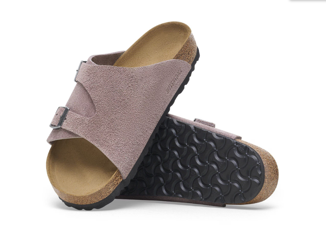 Birkenstock Zürich Suede Leather Faded Purple Sandals