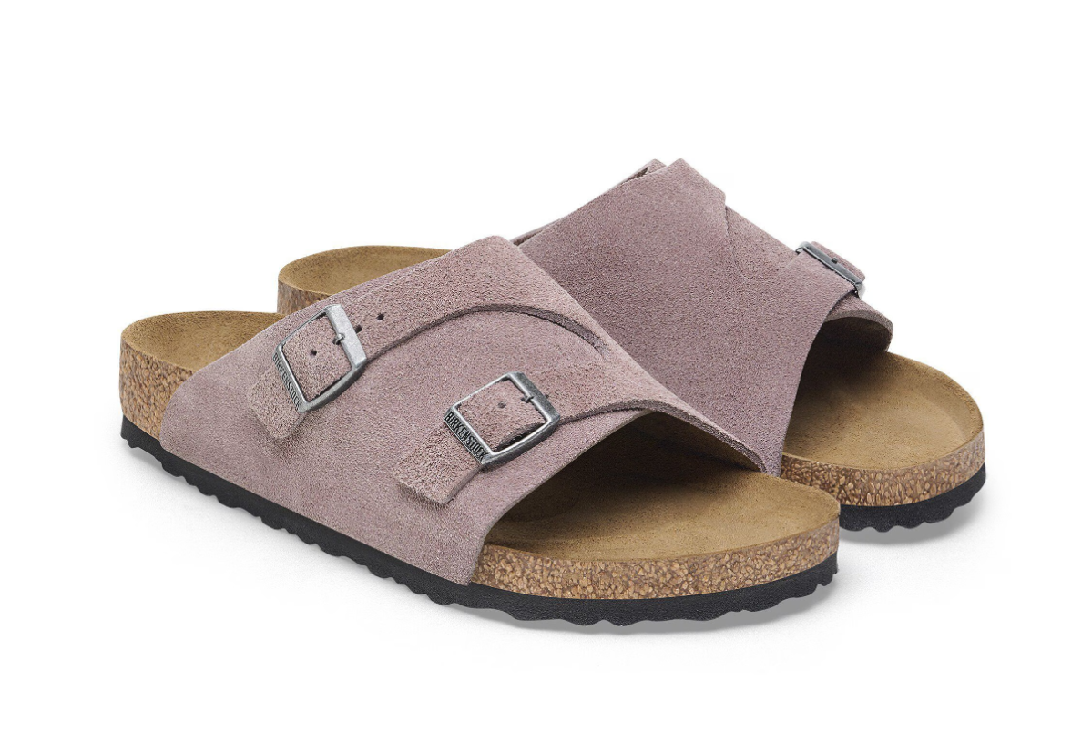 Birkenstock Zürich Suede Leather Faded Purple Sandals