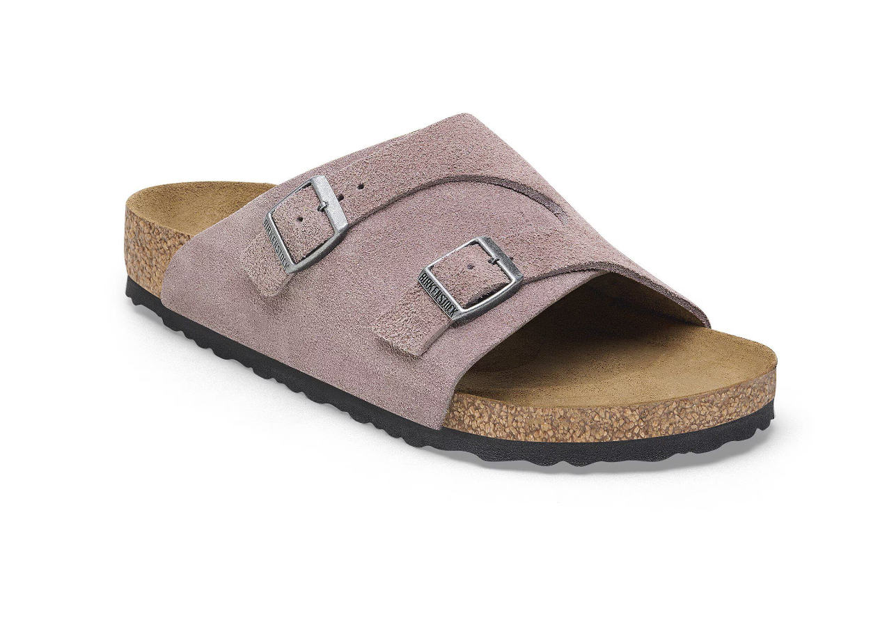Birkenstock Zürich Suede Leather Faded Purple Sandals