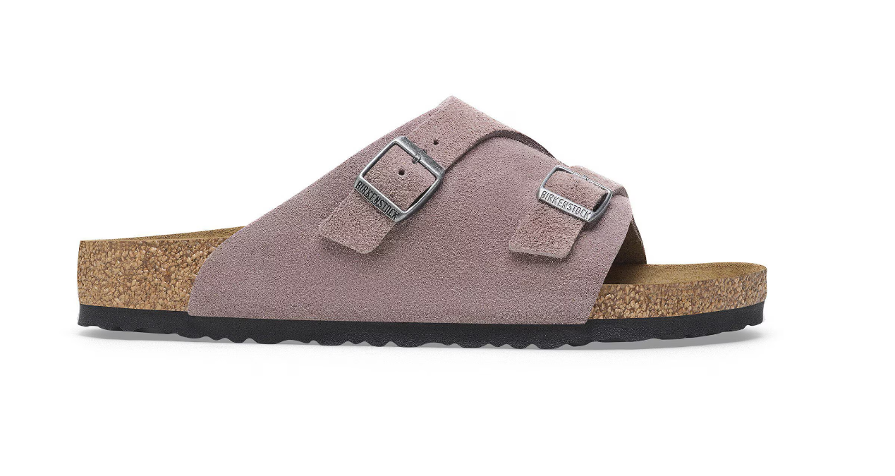 Birkenstock Zürich Suede Leather Faded Purple Sandals