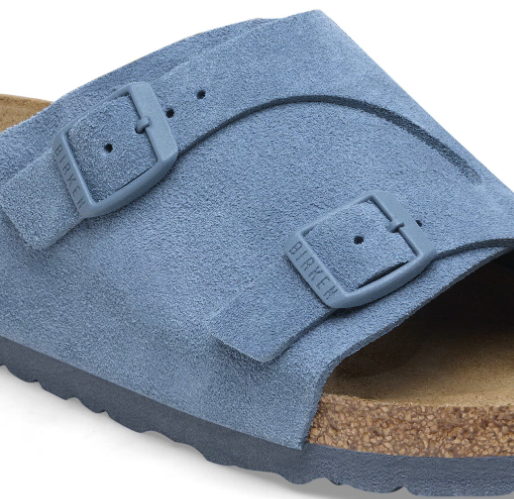 Birkenstock Zürich Suede Leather Elemental Blue Sandals