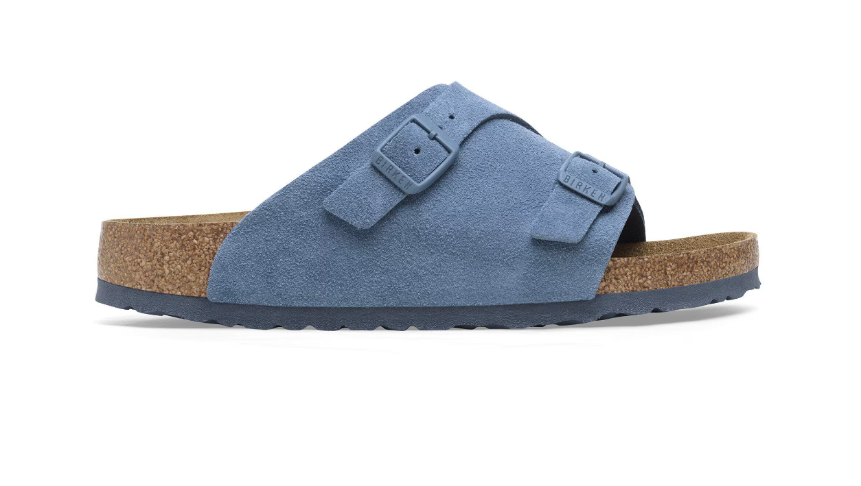 Birkenstock Zürich Suede Leather Elemental Blue Sandals