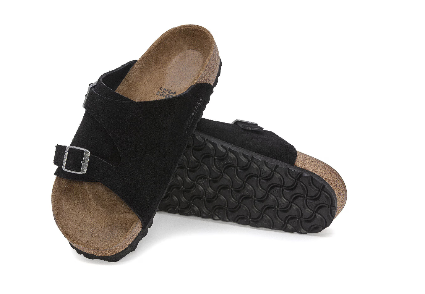 Birkenstock Zürich Suede Leather Black Sandals